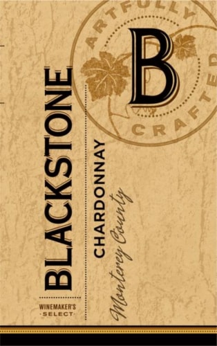 Blackstone Winery Chardonnay California White Wine Perspective: right