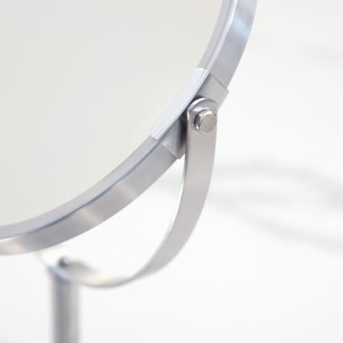 iDesign Stainless Steel Swivel Vanity Mirror - Silver Perspective: right
