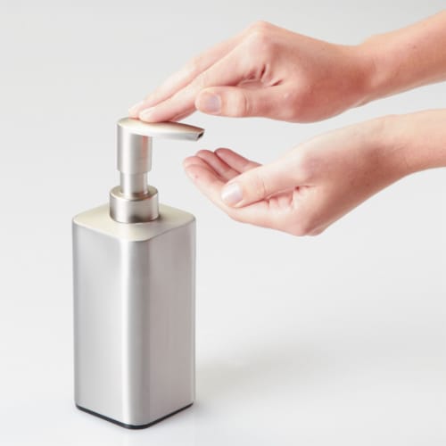 Interdesign Gia Stainless Steel Pump Soap Dispenser - Satin Silver Perspective: right