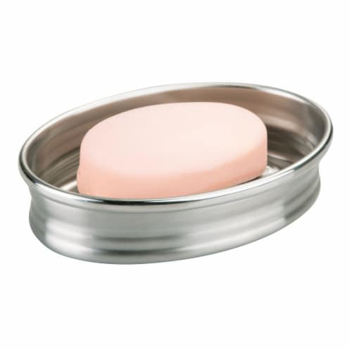 iDesign Cameo Stainless Steel Soap Dish - Silver Perspective: right