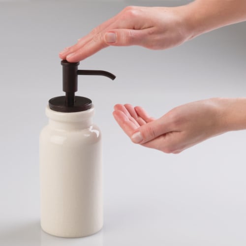 InterDesign Westport Pump Soap Dispenser - Cream/Bronze Perspective: right