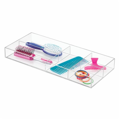 iDesign Clarity Divided Clear Tray Perspective: right