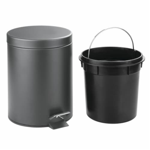 iDesign Step Waste Can with Bucket Insert - Charcoal Perspective: right