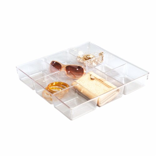 iDesign Linus Seven-Slot Drawer Organizer - Clear Perspective: right