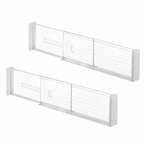 iDesign Linus Adjustable Clear Drawer Dividers Perspective: right