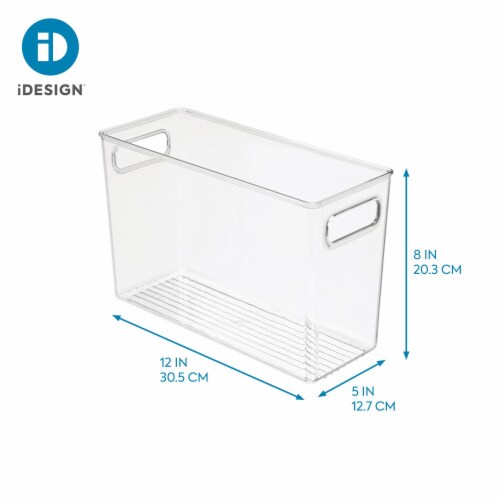 InterDesign Linus Transparent Plastic Bin Perspective: right