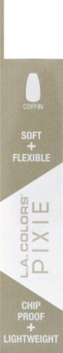 L.A. Colors Pixie Holographic Twinkling Taupe Coffin Nail Tips Perspective: right