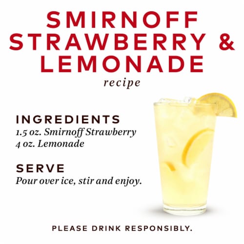 Smirnoff Strawberry (Vodka Infused With Natural Flavors) Perspective: right