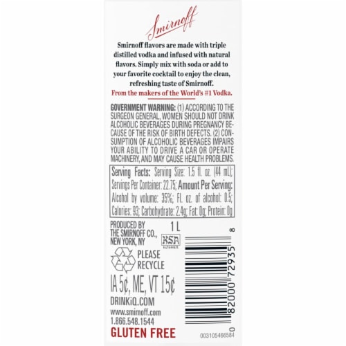 Smirnoff Vodka Strawberry Perspective: right