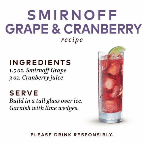 Smirnoff Grape (Vodka Infused With Natural Flavors) Perspective: right