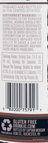 Captain Morgan Black Spiced Dark Rum Perspective: right