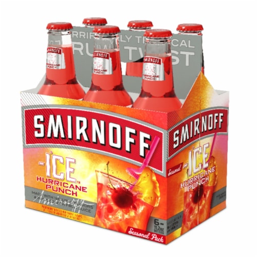 Smirnoff Ice Seasonal Hurricane Punch Flavored Hard Beverage Perspective: right