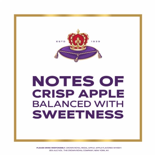 Crown Royal Regal Apple Flavored Canadian Whisky Perspective: right