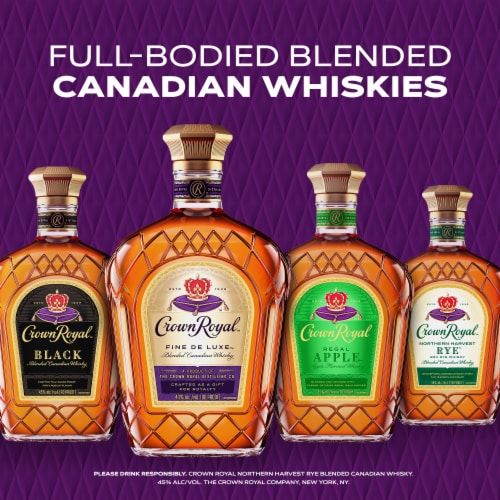 Crown Royal Whisky - Canadian Northern Harvest Rye Perspective: right