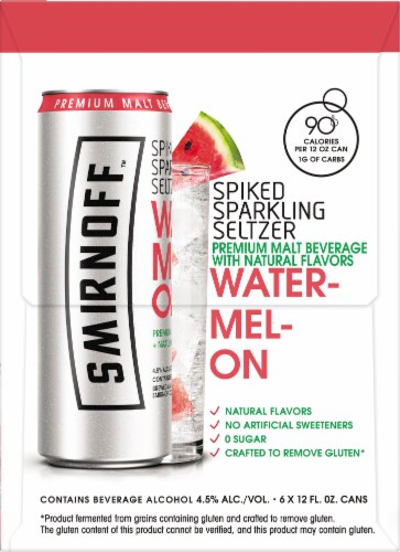 Smirnoff Watermelon Spiked Sparkling Seltzer Perspective: right