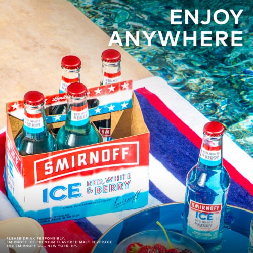 Smirnoff Ice Red White & Berry Flavored Hard Beverage Perspective: right