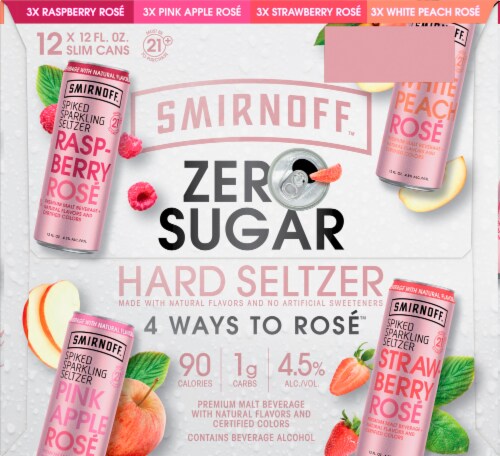 Smirnoff Raspberry Spiked Sparkling Seltzer Perspective: right