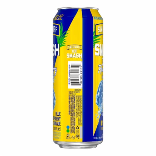 Smirnoff Ice Smash Blue Raspberry Lemonade Perspective: right