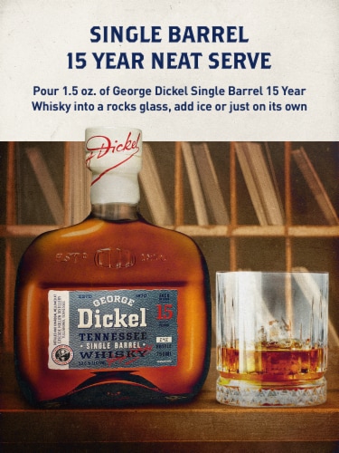 George Dickel Whiskey - American Single Barrel Aged 15Years Perspective: right