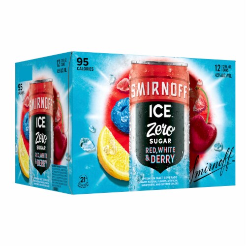 Smirnoff Ice Zero Sugar Red White & Berry Perspective: right