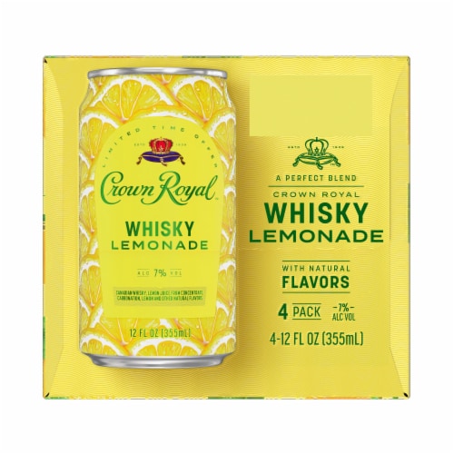Crown Royal Lemonade Whisky Ready to Drink Cocktail Perspective: right