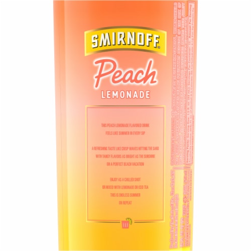 Smirnoff Peach Lemonade (Vodka Infused With Natural Flavors) Perspective: right