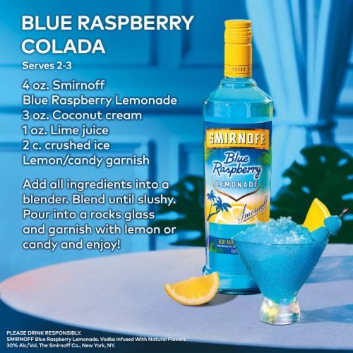 Smirnoff Vodka Blue Raspberry Lemonade Perspective: right
