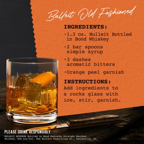 Bulleit Whiskey - American Bottled in Bond Perspective: right