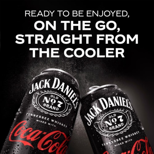 Jack Daniel's Tennessee Whiskey & Coca-Cola Ready to Drink Cocktail Perspective: right