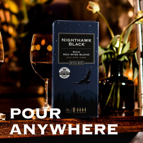 Nighthawk Black by Bota Box Rich Red Wine Blend Perspective: right