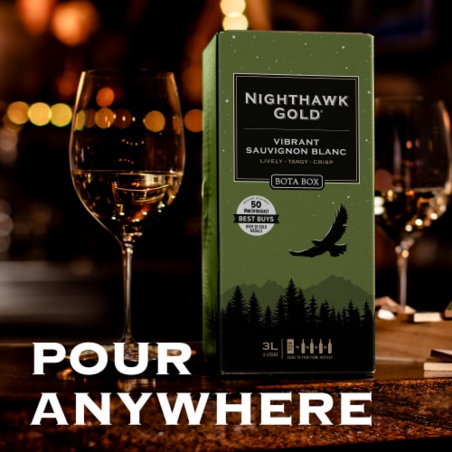 Nighthawk Gold by Bota Box Vibrant Sauvignon Blanc White Wine Perspective: right