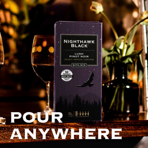 Nighthawk by Bota Lush Pinot Noir Red Wine Perspective: right
