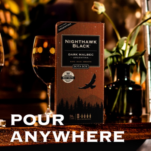 Nighthawk Black by Bota Box Dark Malbec Red Wine Perspective: right