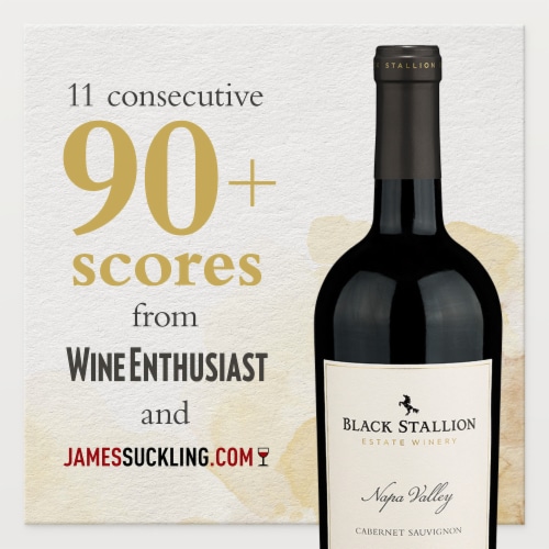 Black Stallion Cabernet Sauvignon Napa California Red Wine Perspective: right