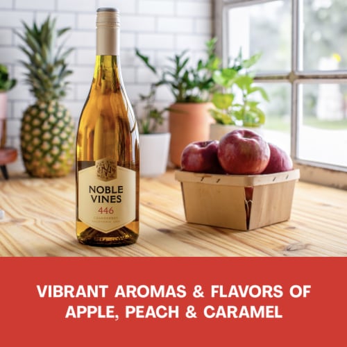 Noble Vines 446 Chardonnay White Wine Monterey California Perspective: right