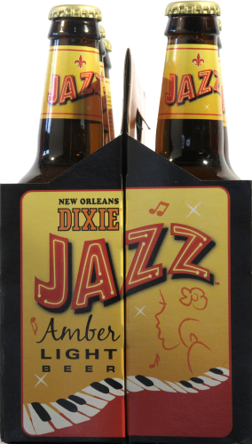 Dixie Jazz Amber Light Beer Perspective: right
