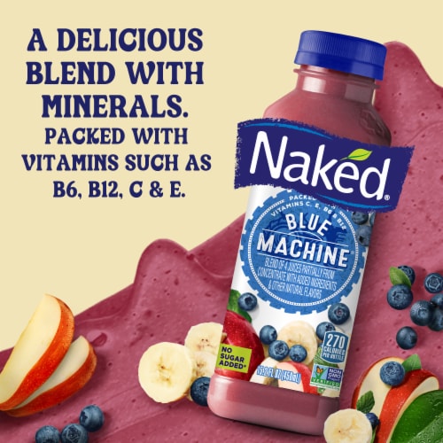 Naked Juice Blue Machine Flavored 100% Juice Smoothie Blend Perspective: right