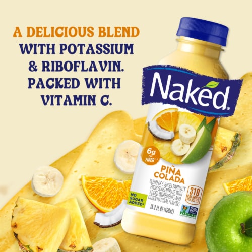 Naked Juice Piña Colada Flavored 100% Fruit Smoothie Blend Perspective: right