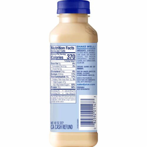 Naked® Vanilla Protein Almond Milk Smoothie Perspective: right
