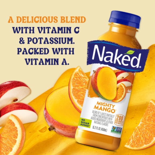 Naked Juice 100% Juice Fruit Smoothie Mighty Mango Perspective: right