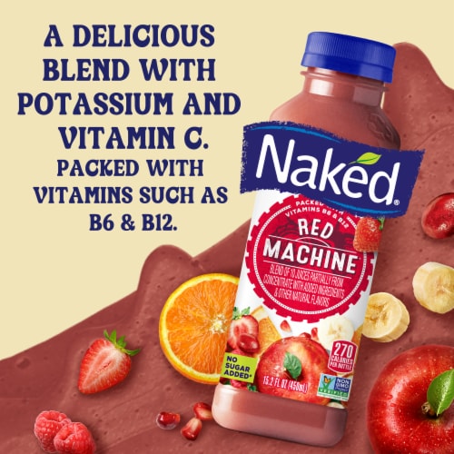 Naked Red Machine Juice Smoothie Blend Perspective: right