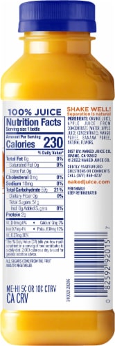 Naked Juice Orange Mango Smoothie 100% Flavored Juice Blend Drink Perspective: right