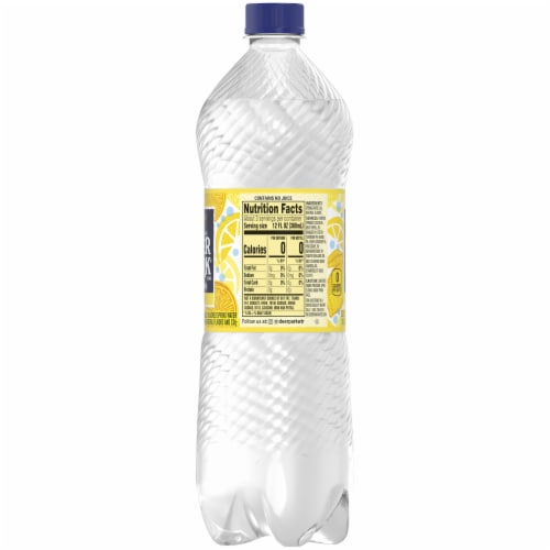 Deer Park® Natural Spring Lemon Flavored Sparkling Bottled Water Perspective: right
