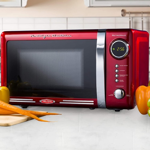 Nostalgia Retro 0.7 Cu. ft. 700-Watt Countertop Microwave Oven - Red