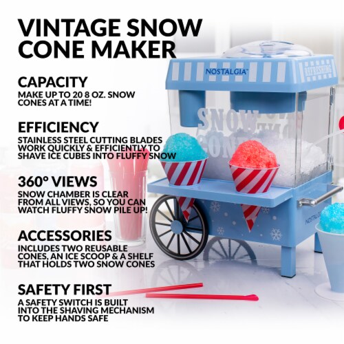 Nostalgia Vintage Snow Cone Maker Perspective: right