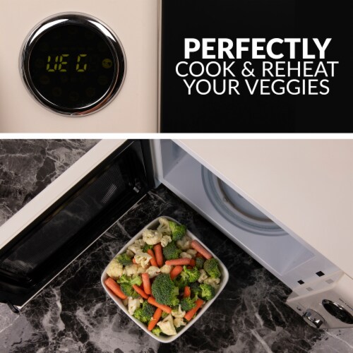 Nostalgia Retro Countertop Microwave Oven - Ivory Perspective: right