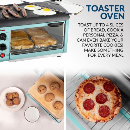Nostalgia Retro 3-in-1 Family Breakfast Station - Aqua Perspective: right