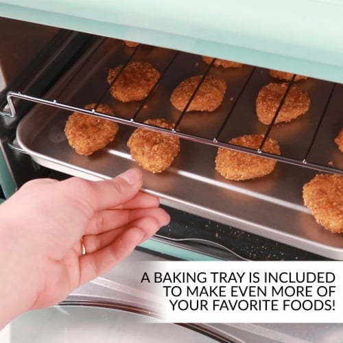 Nostalgia Electrics Retro Series 12-Slice Convection Toaster Oven - Turquoise/Chrome Perspective: right