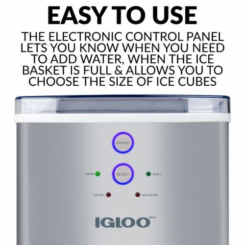 Igloo 33 lb Automatic Portable Countertop Ice Maker Machine, Black