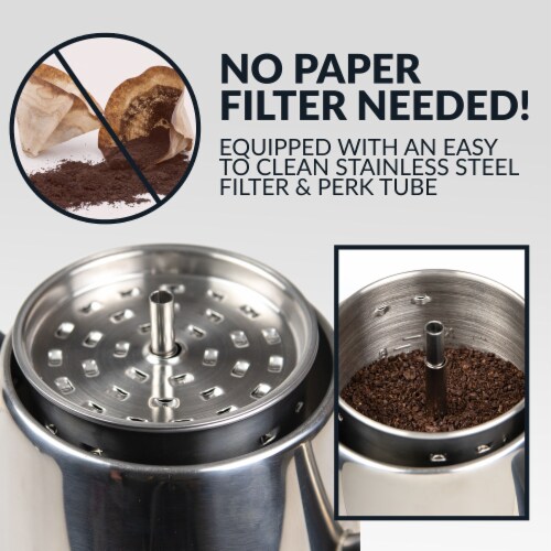 HomeCraft Stainless Steel Coffee Percolator Perspective: right